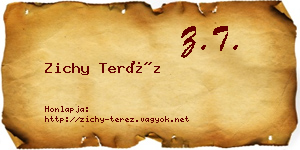 Zichy Teréz névjegykártya
